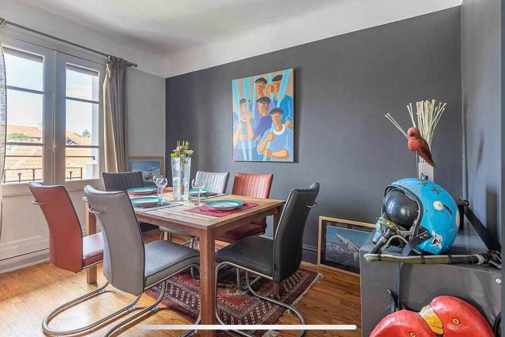 شقة Exceptionnel 3 Pieces Art Deco En Dernier Etage Avec Garage Prive Centre بياريتز المظهر الخارجي الصورة